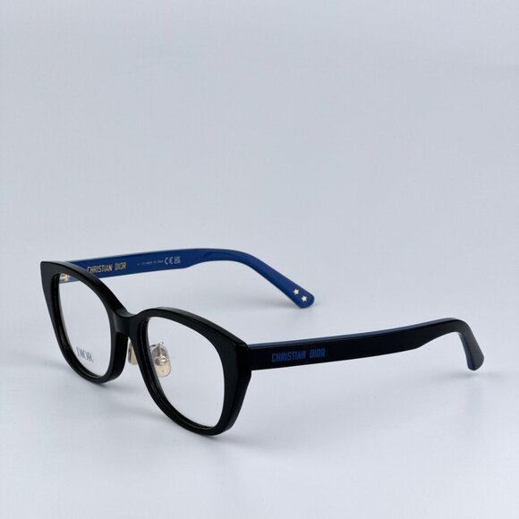 Dior LAPARISIENNEDIORO S4F 1000 BRAND NEW Eyeglasses Shiny Black Blue Women - Picture 1 of 10